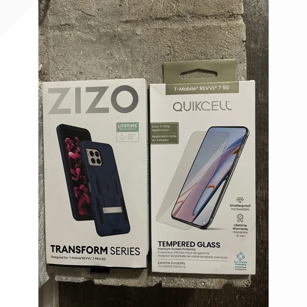 Zizo Transform Series Case & Quikcell Tempered Glass for T-Mobile REVVL 7 5G‎